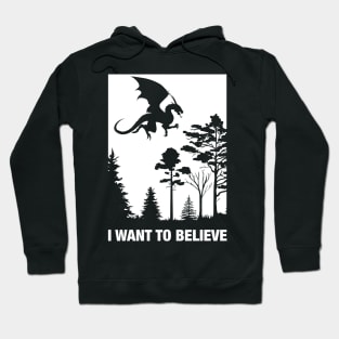 I Want to Believe Dragons TRPG Tabletop RPG Gaming Addict Hoodie